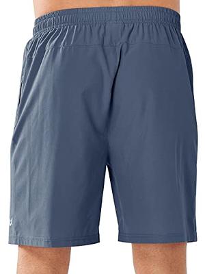 g gradual Mens 7 Workout Running Shorts Quick Dry Lightweight gym Shorts  with Zip Pockets (gray Small) 