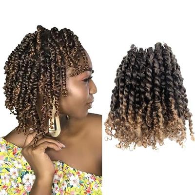 Bob Spring Twist Hair Prelooped Crochet Hair Braids 6 Inch Short passion  twist hair pre twisted