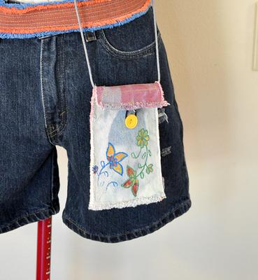 Denim Slouch Bag | Unique Upcycled | She-bang Shop