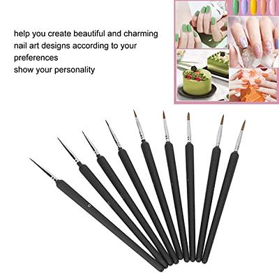 5pcs Nail Art Brush Set With Liners and Striping Brushes, for Thin