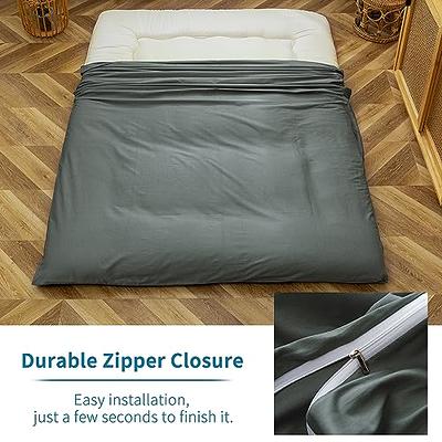 BOZTIY Japanese Floor Mattress 4 in. Thick Sherpa Fleece Futon Mattress Roll Up Sleeping Pads