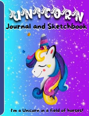 Believe in Unicorns: Cute Unicorn Sketchbook For Girls With No