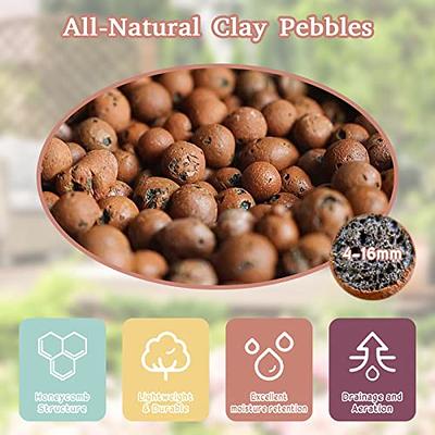 Legigo 10 LBS Organic Expanded Clay Pebbles, 4mm-16mm Lightweight Clay Leca  Balls for Plants, Natural Hydroton Clay Pebbles for Hydroponic 