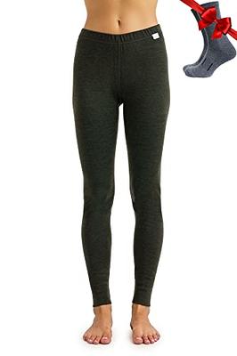 Merino Wool Base Layer Women Pants 100% Merino Wool Leggings Thermal  Underwear Bottoms Heavyweight + Wool Socks (Medium, 320 Army Green) - Yahoo  Shopping