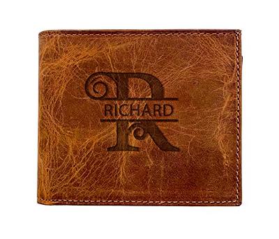 Personalized Mens Wallet Boyfriend Gift, Husband Gift, Anniversary Gift for  Him 