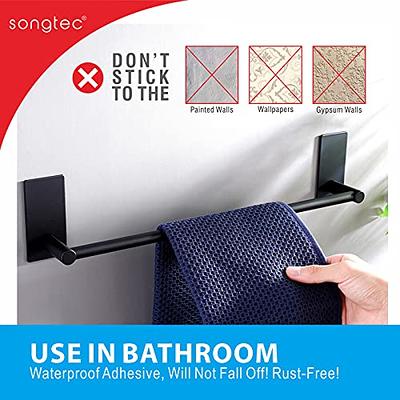 SUNTECH Hand Towel Holder/Towel Ring - Self Adhesive Towel Bar for Kitchen  and Bathroom No Drilling