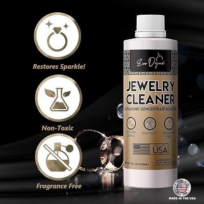 2-Pack Ultrasonic Jewelry Cleaner Solution for Gold, Platinum