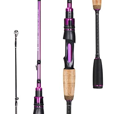 Sougayilang Fishing Pole, 2PC Spinning Rod with EVA and Cork Handle Grip, Baitcasting  Rod for Freshwater Fishing Rod-Purple-6.9ft-Spinning - Yahoo Shopping