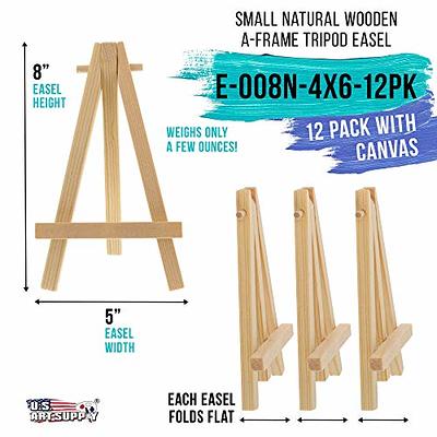 48 Pcs Mini Wooden Easels for Painting Canvas Wood Display Easel Artist  Easel Art Painting Easel Stand Tabletop Easel Triangle Card Stand for  Wedding