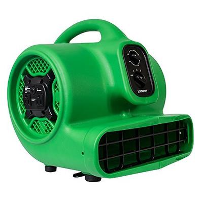 XPOWER P-130A 1/5 HP Mini Blower Fan with Built-In Power Outlets