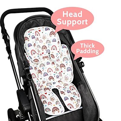 2-in-1 Car Seat Insert, CarSeat Head and Body Support,Rainbow Baby