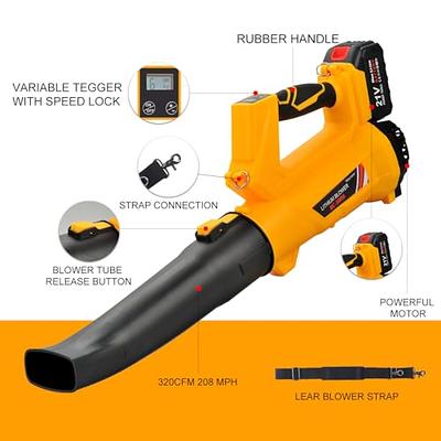 Cordless Leaf Blower 21V Electric Mini Handheld Air Blower Lightweight  Small Powerful Blower Battery Powered Air Leaf Blower for Lawn Care Patio