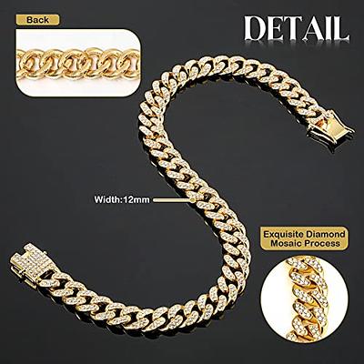 Big Dog Chain Collars, txprodogchains 32MM Thick Cuban Link Dog Collar  Strong Metal Dog Cuban Link Collar with Buckle, Solid Stainless Steel Gold  Dog