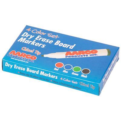 Charles Leonard Barrel Style Dry Erase Markers, Assorted Colors, Chisel Tip, 4 per Pack, 12 Packs