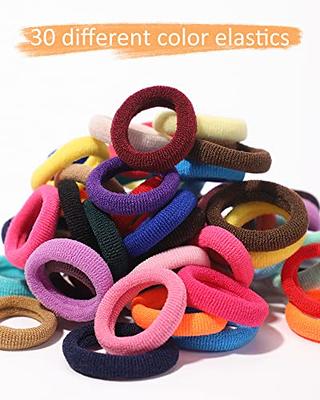 50pcs/container 4cm Diameter Nylon Seamless Solid Color Hair Ties