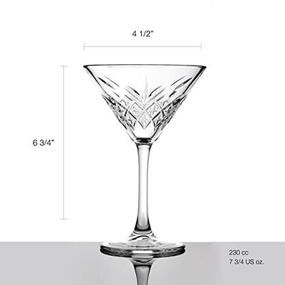 Cocktail Party Drinkware Stemmed Drinking Glass, Modern Martini Glasses, Set of 4