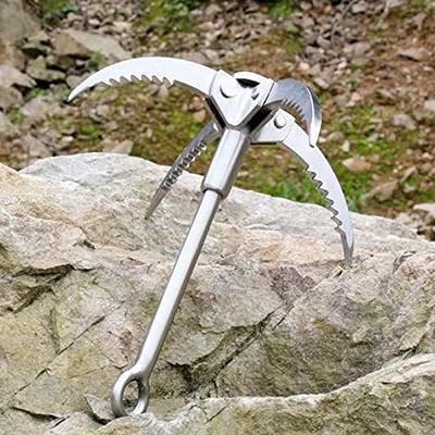 Heavy Duty Survival Grappling Hook – Multifunctional QUADPALM Grapple Hook - 4 Stainless Steel Folding Claws - Survival Gear - Outdoor Camping