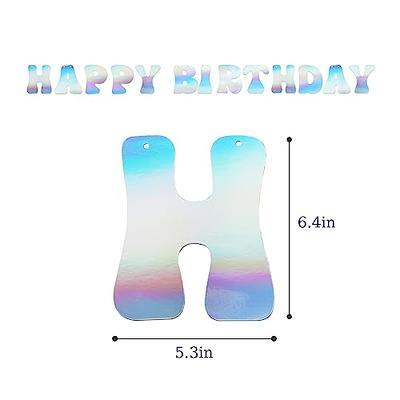 Large Happy Birthday Bunting Banner Pastel Hanging Letters Party Garland