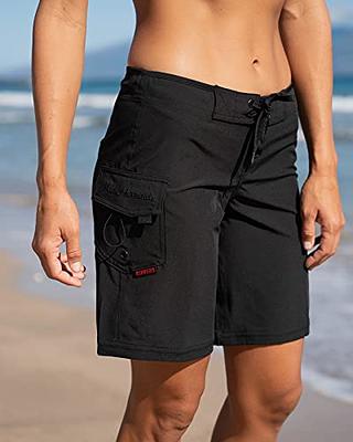 Maui Rippers Women's 4-Way Stretch 9” Swim Shorts Boardshorts (10, Black) -  Yahoo Shopping