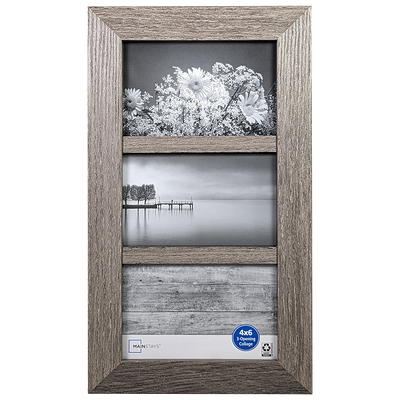 Mainstays 4x6 3-Opening Linear Gallery Collage Picture Frame, White