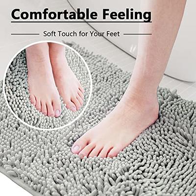 MAYSHINE Non Slip Chenille Bath Mat for Bathroom Rugs 32 X20, Extra Soft and Absorbent Microfiber Shag Rug, Machine Wash Dry- Perfect Plush Carpet