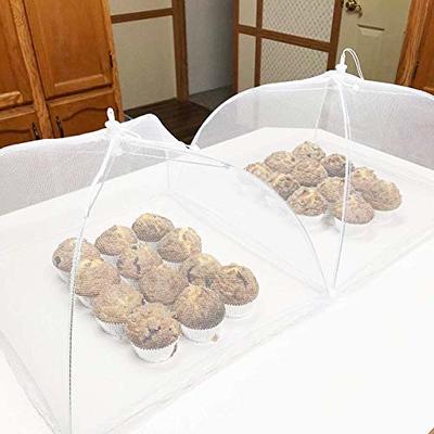 Mesh Food Cover 6pcs Large Pop-Up Mesh Screen Food Cover Tent Umbrella Reusable and Collapsible Outdoor Picnic Food Covers Mesh Food Cover Net, Size