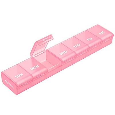 Mimi Medcessories,7 Day Pretty Pillbox Wide Weekly Pill Organizer for  Vitamins, Supplements & Pills Ideal for Travel, The Gym, The Office,  Pregnancy