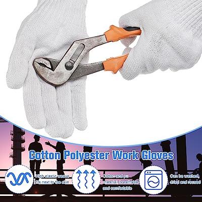 2/10 Pairs Work Gloves, Garden Gloves, Men & Women White Cotton Safety  Gloves, LIner For BBQ Cooking Industry Warehouse Construction