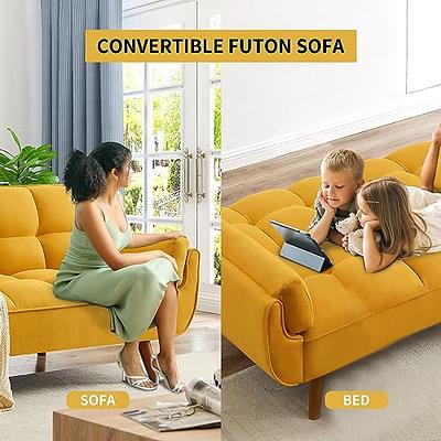 Memory Foam Couch Sleeper Convertible Futon Sofa Bed w/ Adjustable