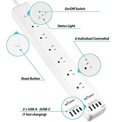 BN-LINK Smart Power Strip Compatible with Alexa Google Home, Smart Plug WiFi  Outlets Surge Protector with 4 USB 6 Charging Port Multi Plug Extender,15A  - Yahoo Shopping