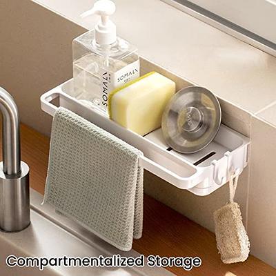 NiHome Telescopic Kitchen Over Sink Organizer with Towel Hanger, Expandable  Slim Drain Basket Multifunctional Caddy Adjustable Length Colander Rack  Sponge Holder Storage Tray for Home Bathroom (Grey) - Yahoo Shopping