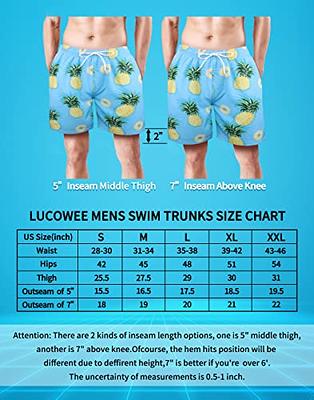 LUCOWEE Mens Swim Trunks with Compression Liner Anti Chafe Quick