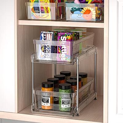 YOOMIDDA Bathroom Storage Organizer with Dividers, Multi-Purpose Kitchen  Under Sink Organizers and Storage Slide-Out, Closet Organization, Kitchen  Pantry Cabinet Medicine Bins (2 Tier) - Yahoo Shopping