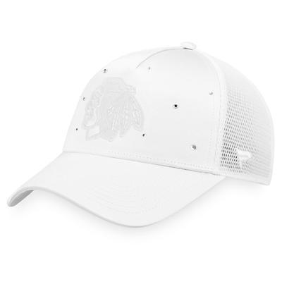 Men's Fanatics Branded White Chicago Cubs Iconic Snapback Hat