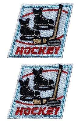 BOHAQA 2Pcs Hockey Patches Iron On 2 - Cool Embroidered Sports
