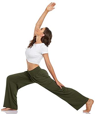 DACESLON Women's Wide Leg Comfy Pants Casual Loose Yoga High Waisted Cozy  Lounge Pajama Palazzo with Pockets((Army Green,XL) - Yahoo Shopping