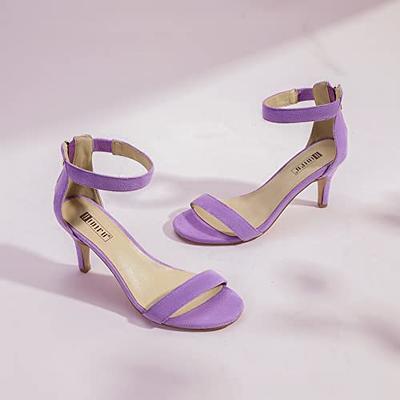 Casey Lilac Strappy Lace Up Square Toe Low Block Heel Sandals | Public  Desire
