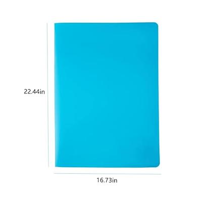  A3 Diamond Art Painting Storage Book, Diamond Art Portfolio  Folder with 30 Pags Clear Pocket Slevees Protectors, A3 Storage Book with  Handle,Large Artwork Report Sheet Letter Poster Storage Bag(Blue) 