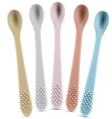 6-Piece Silicone Baby Feeding Spoons, First Stage Baby Infant Spoons,  Soft-Tip Easy on Gums, Baby Training Spoon Self Feeding, Baby Utensils  Feeding Supplies, Dishwasher & Boil-proof 