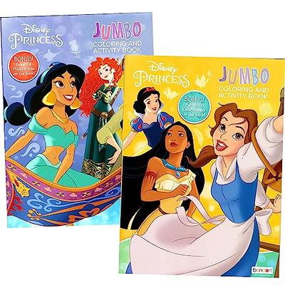 Disney Princess Set Of 4 Jumbo Coloring Activity Book New