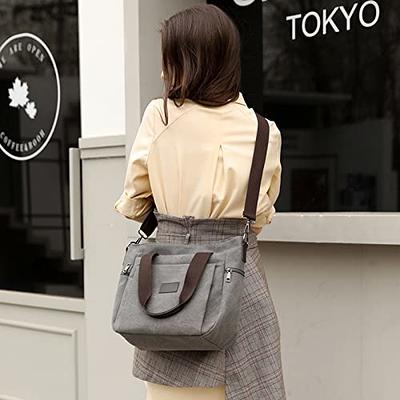 Large Canvas Sling Tote Bag Leather Strap, Handheld Bag, Shoulder Bags,  Gift For Women, Crossbody Everyday Work Women - Yahoo Shopping