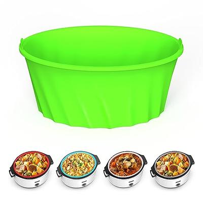 OUTXE 3 Pack Silicone Slow Cooker Liners, Reusable Fit 6-8 Quarts Crockpot