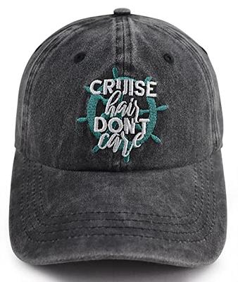 Cruise Essentials for Men Women, Cruise Hair Don't Care Hat, Adjustable  Washed Cotton Embroidered Boat Sun Beach Baseball Cap, Christams Birthday  Gifts for Mom Dad Friend Captain Sailors Cruise Lovers - Yahoo