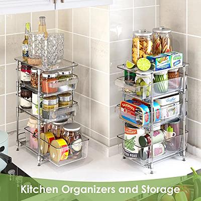 YOOMIDDA Bathroom Storage Organizer with Dividers, Multi-Purpose Kitchen  Under Sink Organizers and Storage Slide-Out, Closet Organization, Kitchen  Pantry Cabinet Medicine Bins (2 Tier) - Yahoo Shopping
