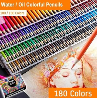 180 Pieces Color Pencils Set - Water Professional Coloring Colour