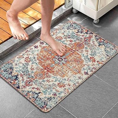 Bathroom Rugs Mat,16x24,Non Slip Bath Mat,Ultra Soft Absorbent Bath Rug,  Washable Bathroom Mats for Shower,Beige