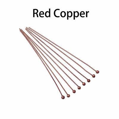 50pcs/lot 20/25/30/40/50mm 18k Gold Plated Copper Eye Head Pins