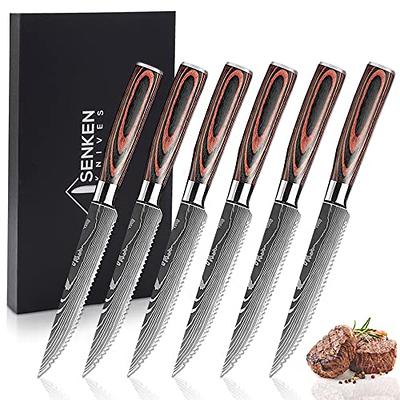 HENCKELS Razor-Sharp Steak Knife Set of 8, German Engineered Informed by  100+ Years of Mastery,Black