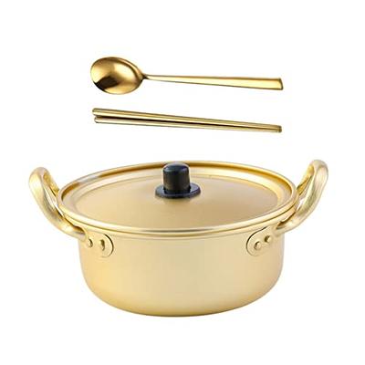 Clearance!Golden Noodle Pot Korean Ramen Noodles Pot Aluminum Soup Pot With  Lid Noodles Milk Egg Soup Kitchen Tools Cooking Pot