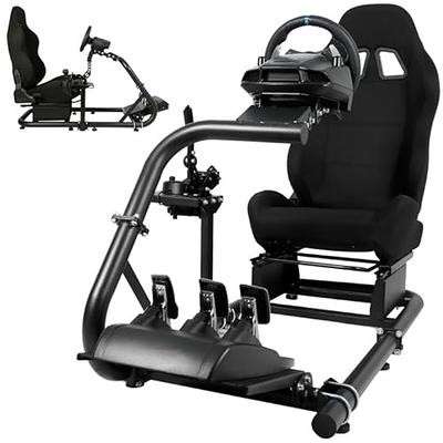 Anman Entry level Racing Wheel Stand fit for  Logitech/Thrustmaster/PXN/Fanatec  G25,G27,G29,G923,T128x,T248,T80,T300,t500rs,Fully Foldable Steering